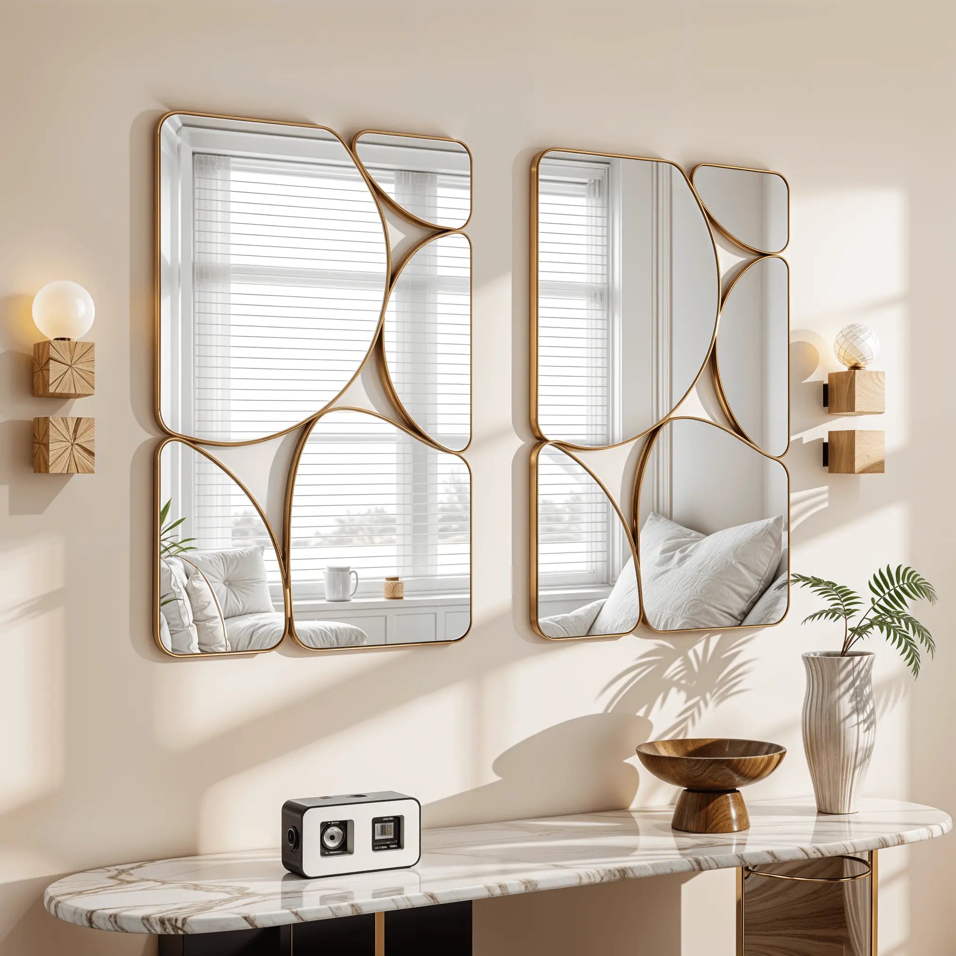 Multi Pebble Mirror | SS-304 | Corrosion Free | Waterproof