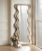 WaveLuxe Mirror | Velvet Fabric | High Density Foam