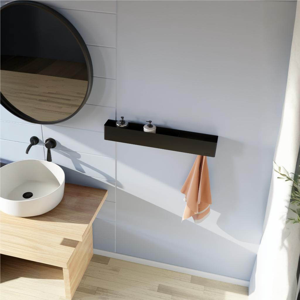 Trace | Horizontal Bathroom Organiser | Waterproof | Aircraft Grade Stainless Steel