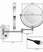 Round LED Shaving Mirror | 3X Magnification | Chrome Finish