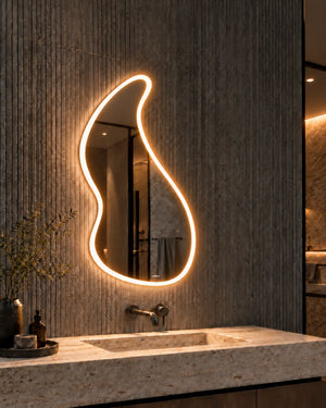 Flame-Shard Bezel-less LED Mirror