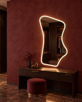 Pinched Ribbon Bezel-less LED Mirror