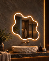 Topographic Island Bezel-less LED Mirror