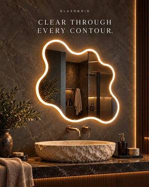 Topographic Island Bezel-less LED Mirror