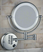 Round LED Shaving Mirror | 3X Magnification | Chrome Finish