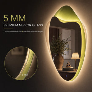 Sculpted Layered Coloured Glass Mirror