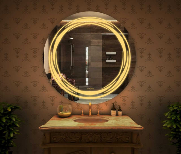 Absolute - led round shape mirror for bathroom or washroom