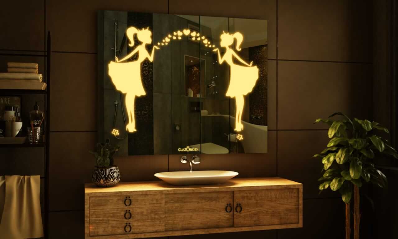 Mirror With Lights in Washroom