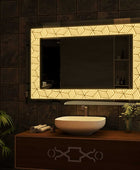 Mirror with Warm White Lights over the Washbasin