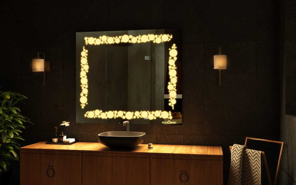 Bubbles Led Mirror in washroom