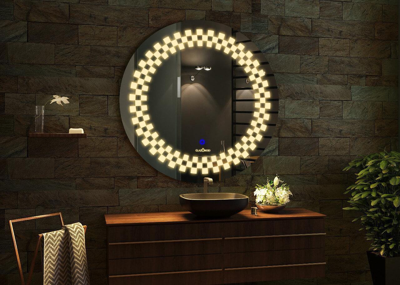 round shape mirror for bathroom