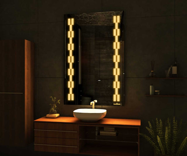 rectangular LED mirror for washroom