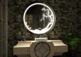 Conifer Round tree design mirror | 5-Year Warranty, Premium Quality, Customizable LED Lighting | Glazonoid