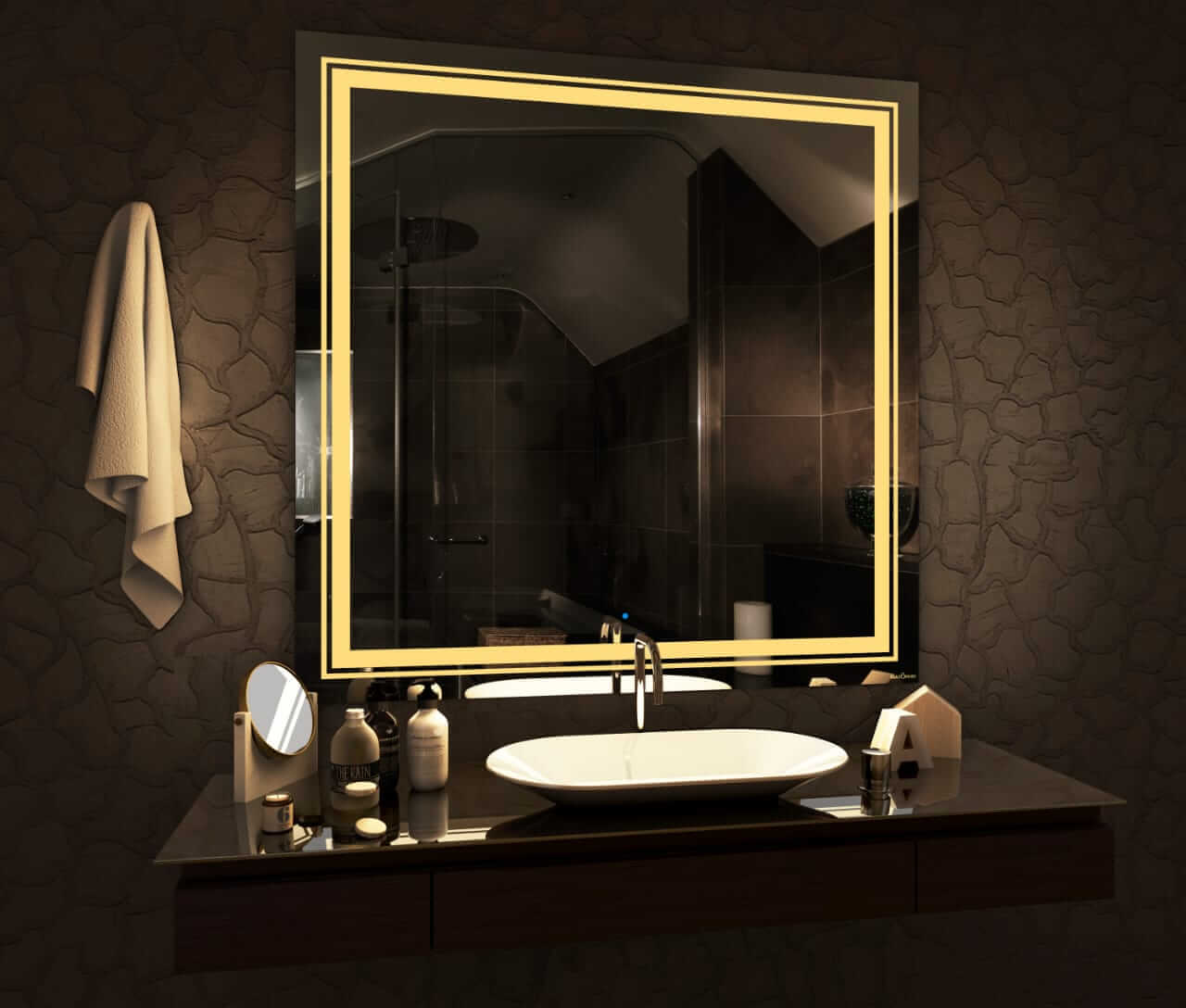 Ethereal wash basin mirror