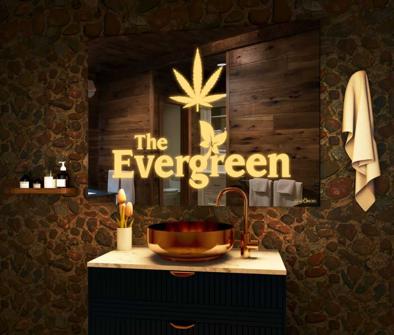 Evergreen rectangle mirror