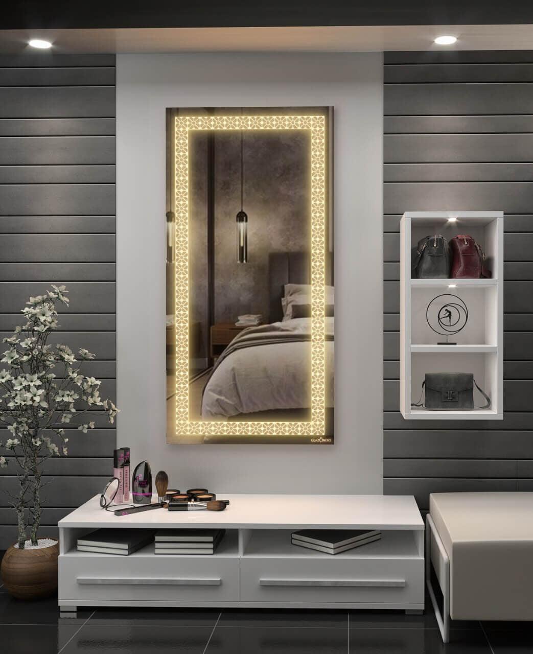 full length wall mirror with led lights