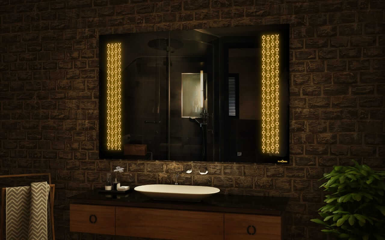 Frills wash basin Led mirror
