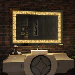 Greek Key LED Light Mirror