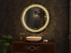Gyrate 2 Round Design Mirror | 5-Year Warranty, Premium Quality, Customizable LED Lighting | Glazonoid