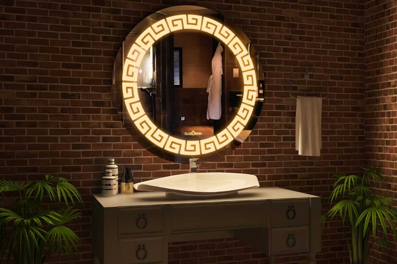 round shape LED mirror for bathroom