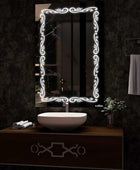 LED Mirror with White Light LED Lights in Bathroom