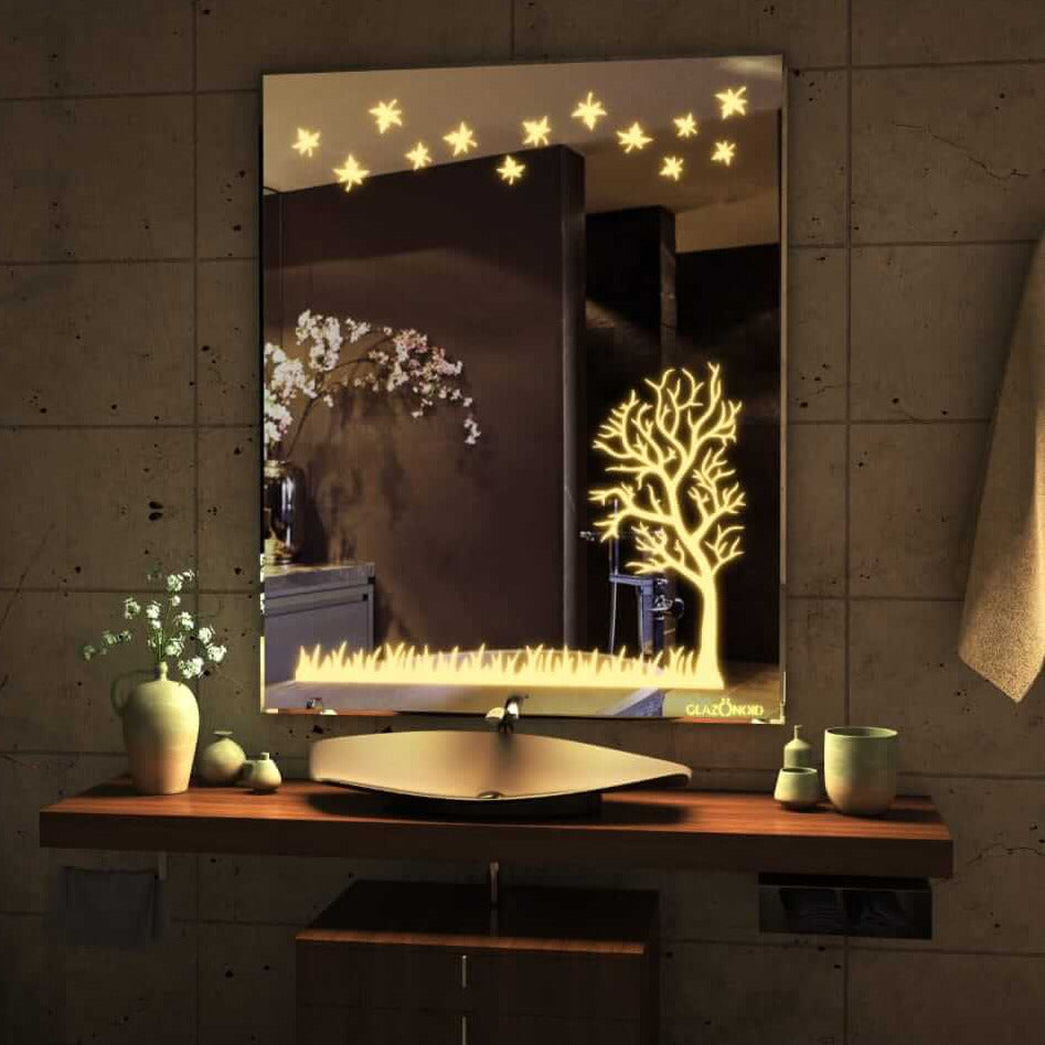 Natures-essence the Perfect mirror with lights for your washroom