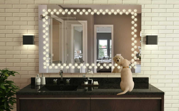 Paws the perfect Rectangular led Wall Mirror