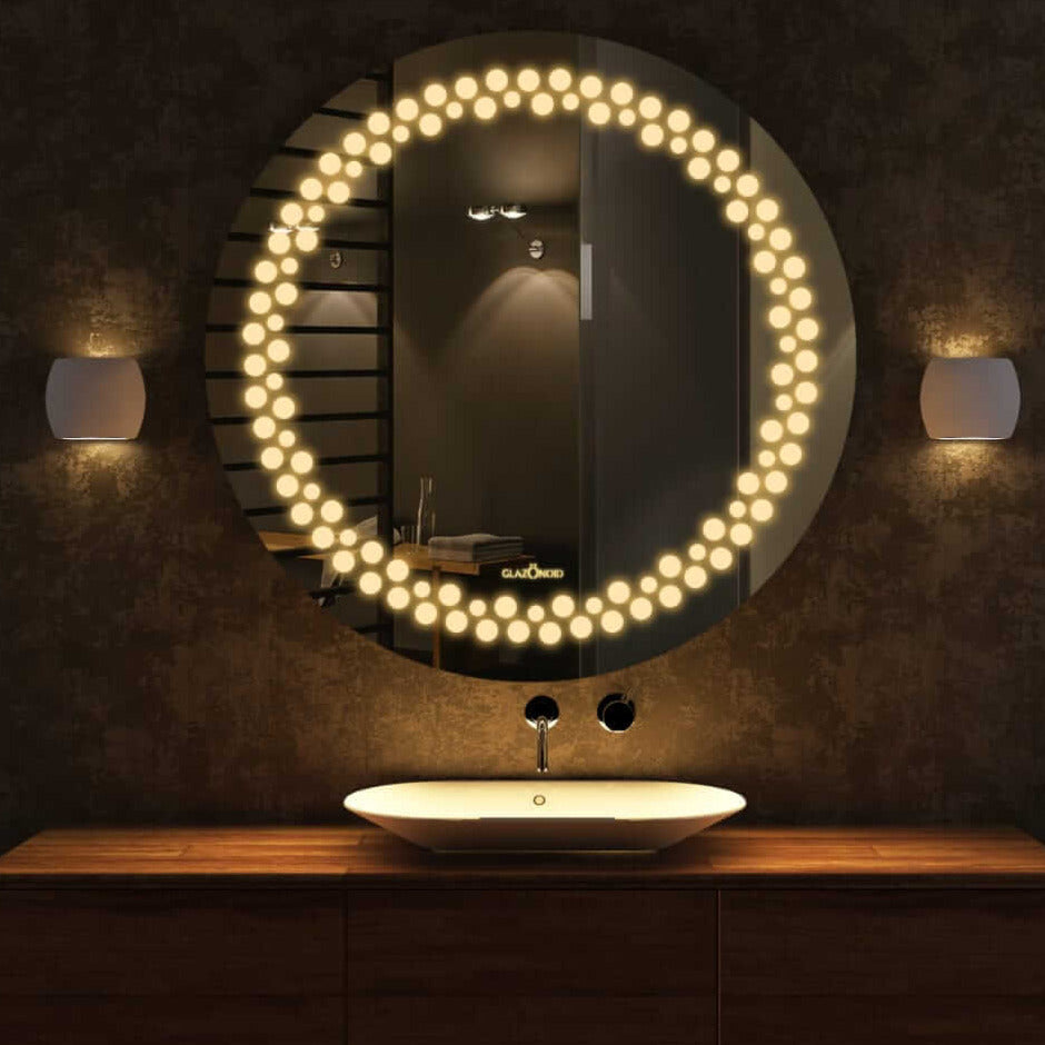 Bathroom mirror with LED lights