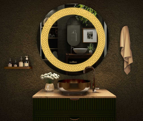 round shape LED mirror for bathroom