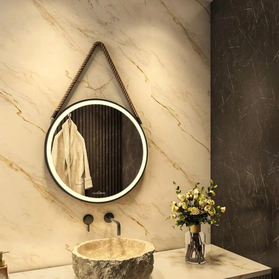 Round Rope Mirror | Stainless Steel Framed Mirror | Rust Free | Glazonoid