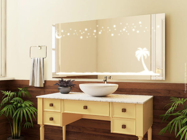 Starry-night rectangular bathroom Led mirrors