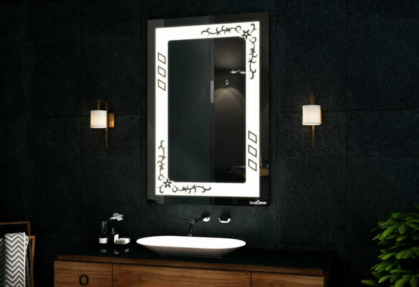 Thriving basin mirror with lights