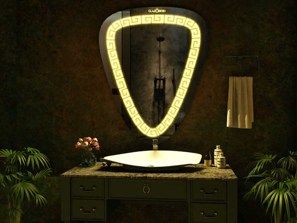 Trigon designer bathroom mirror