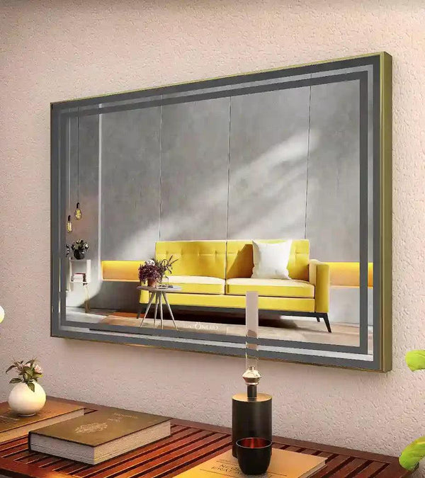 Decorative Metal Frame rectangular Mirror for living room