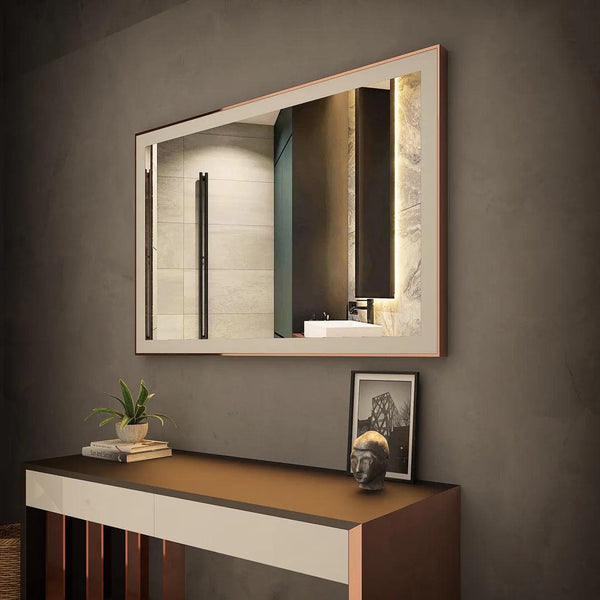 rectangular LED mirror for living room