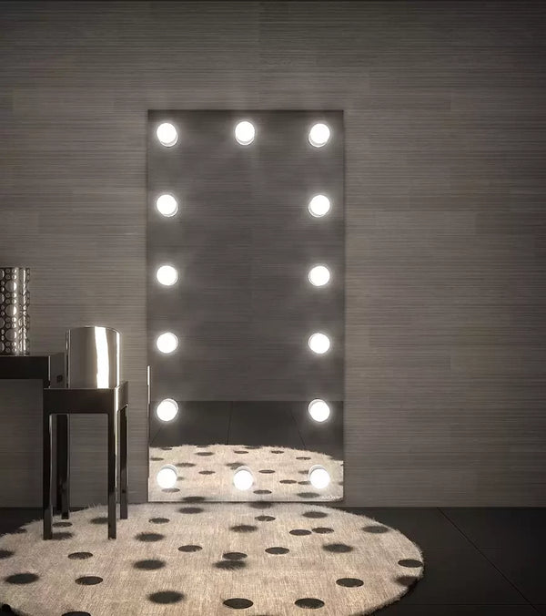 big floor mirror with led lights