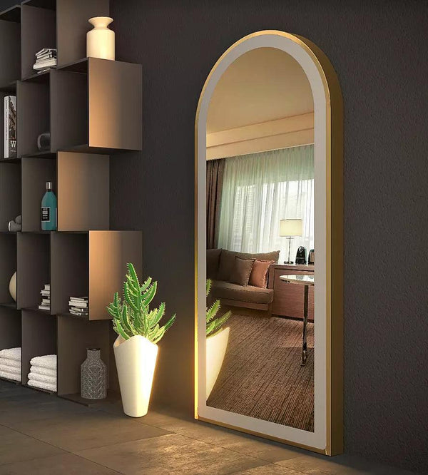 standing steel frame wall mirror for living room