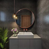 Round LED Mirror | Stainless Steel Frame | Waterproof